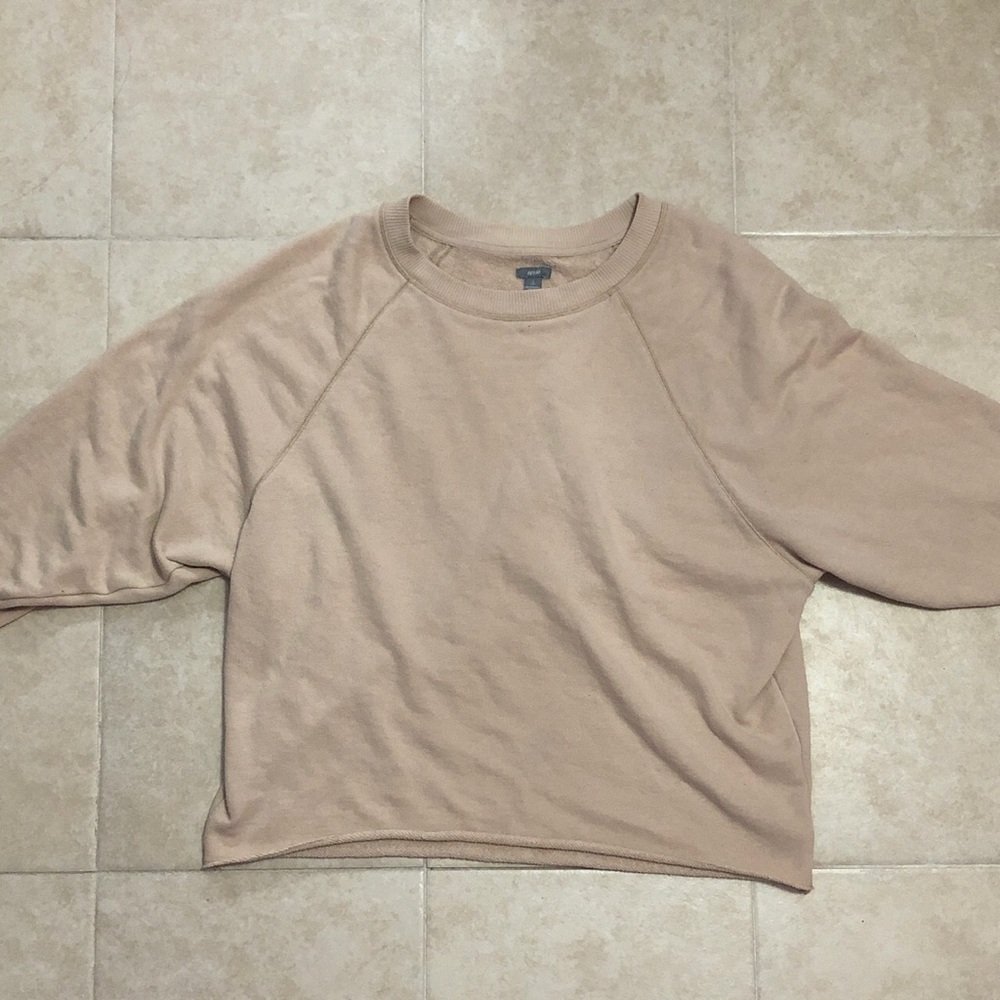 nude crewneck sweatshirt